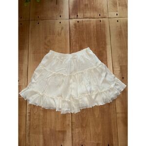 Princess Polly White Ruffled Mini Skirt